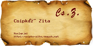 Csipkó Zita névjegykártya