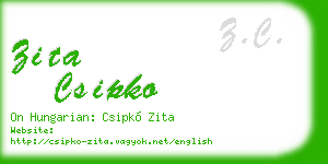 zita csipko business card